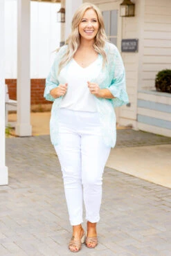 My Time Right Now Kimono, Mint 10 My Time Right Now Kimono, Mint -Chic Soul Store MyTimeRightNowCardigan Mint 3