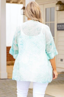 My Time Right Now Kimono, Mint 12 My Time Right Now Kimono, Mint -Chic Soul Store MyTimeRightNowCardigan Mint 9344