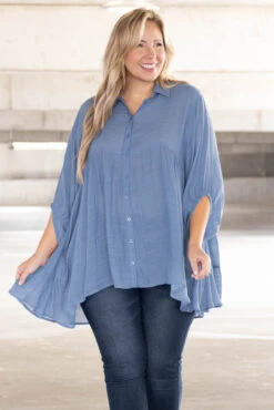 My Treat Tunic, Denim Blue