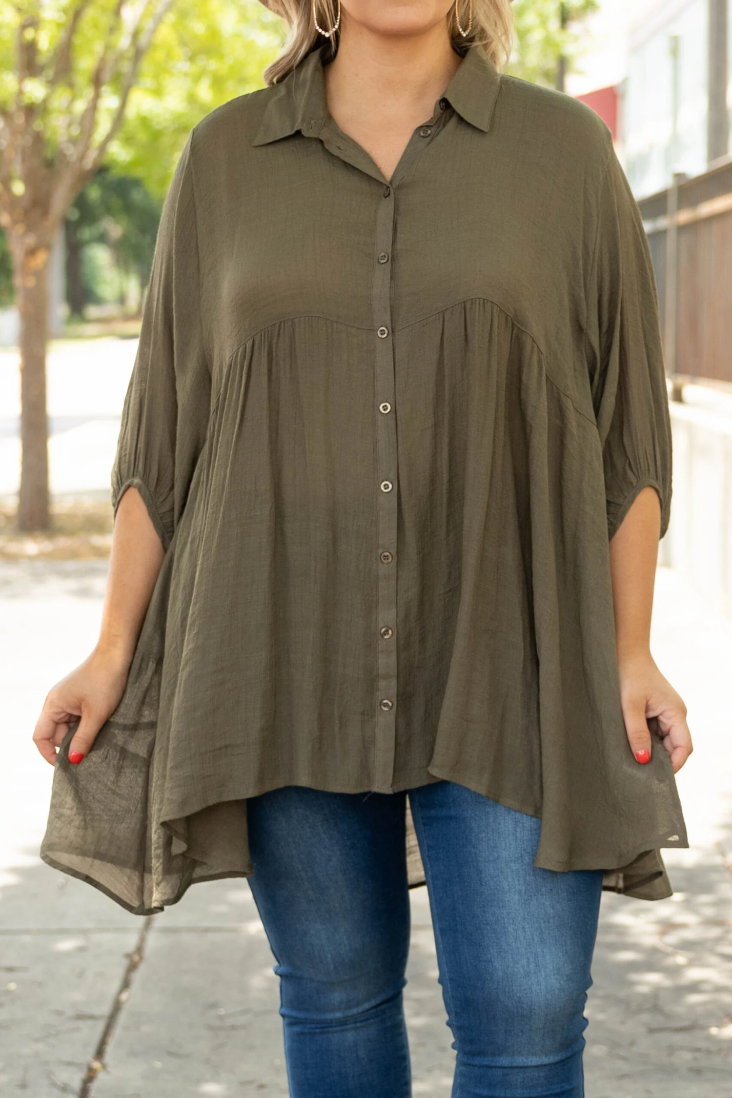 My Treat Tunic, Olive-Brown 6 My Treat Tunic, Olive-Brown - Image 4