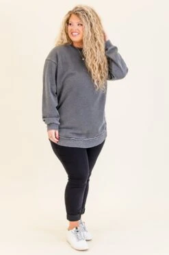 My Life In Pink Tunic, Charcoal -Chic Soul Store My Life In Pink Tunic Charcoal 4