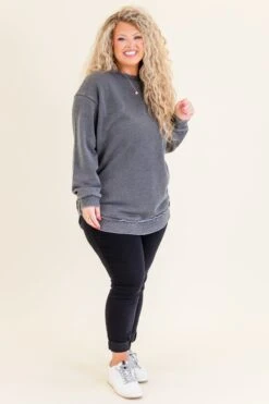 My Life In Pink Tunic, Charcoal -Chic Soul Store My Life In Pink Tunic Charcoal 5