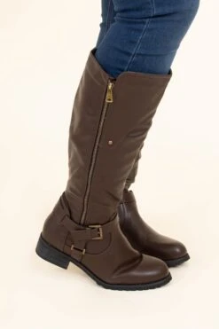 Nashville Smile Wide Calf Boots, Brown -Chic Soul Store NashvilleSmileWideCalfBoots Brown 5