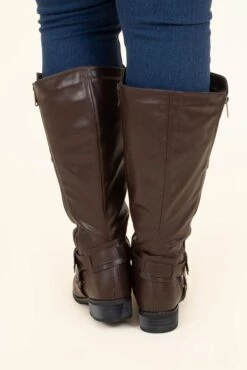 Nashville Smile Wide Calf Boots, Brown -Chic Soul Store NashvilleSmileWideCalfBoots Brown 6