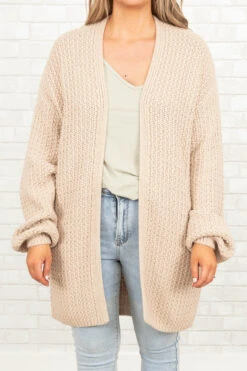 Need A Million Reasons Cardigan, Taupe -Chic Soul Store NeedAMillionReasonsCardigan Taupe 9690