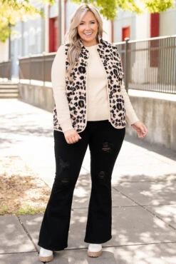 Never Alone Vest, Tan -Chic Soul Store NeverAloneVest Tan 4