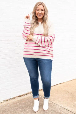 Never Be Alone Sweater, Cream -Chic Soul Store NeverBeAloneSweater Cream 0048