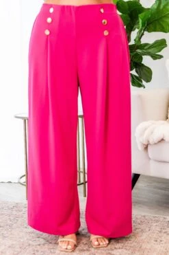 Never Be Outdone Pants, Fuchsia -Chic Soul Store NeverBeOutdonePants Fuschia 2
