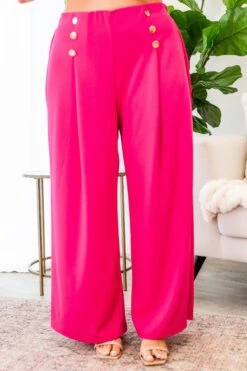 Never Be Outdone Pants, Fuchsia -Chic Soul Store NeverBeOutdonePants Fuschia 3