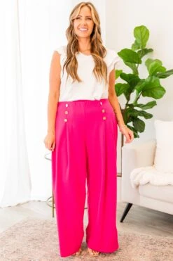 Never Be Outdone Pants, Fuchsia -Chic Soul Store NeverBeOutdonePants Fuschia 4