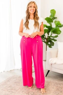 Never Be Outdone Pants, Fuchsia -Chic Soul Store NeverBeOutdonePants Fuschia 5