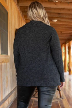 Never Leave Top, Charcoal Gray -Chic Soul Store NeverLeaveTop CharcoalGray 6788