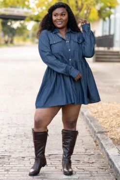 Never Stop Dreaming Dress, Dark Wash -Chic Soul Store NeverStopDreamingDress DarkWash 9874