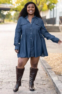 Never Stop Dreaming Dress, Dark Wash -Chic Soul Store NeverStopDreamingDress DarkWash 9875