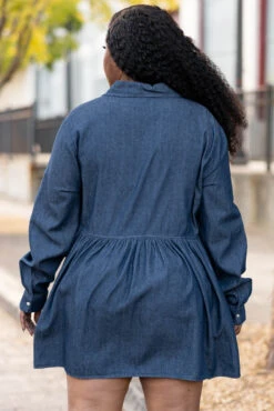 Never Stop Dreaming Dress, Dark Wash -Chic Soul Store NeverStopDreamingDress DarkWash 9883