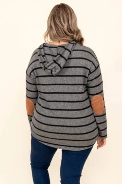 Never Too Much To Ask Hoodie, Charcoal-Black -Chic Soul Store NeverTooMuchToAskHoodie Charcoal Black 9832