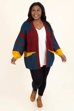 New Directions Cardigan, Teal -Chic Soul Store NewDirectionsCardigan Teal 3