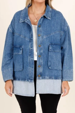 New To Town Jacket, Medium Wash -Chic Soul Store NewToTownJacket MediumWash 2