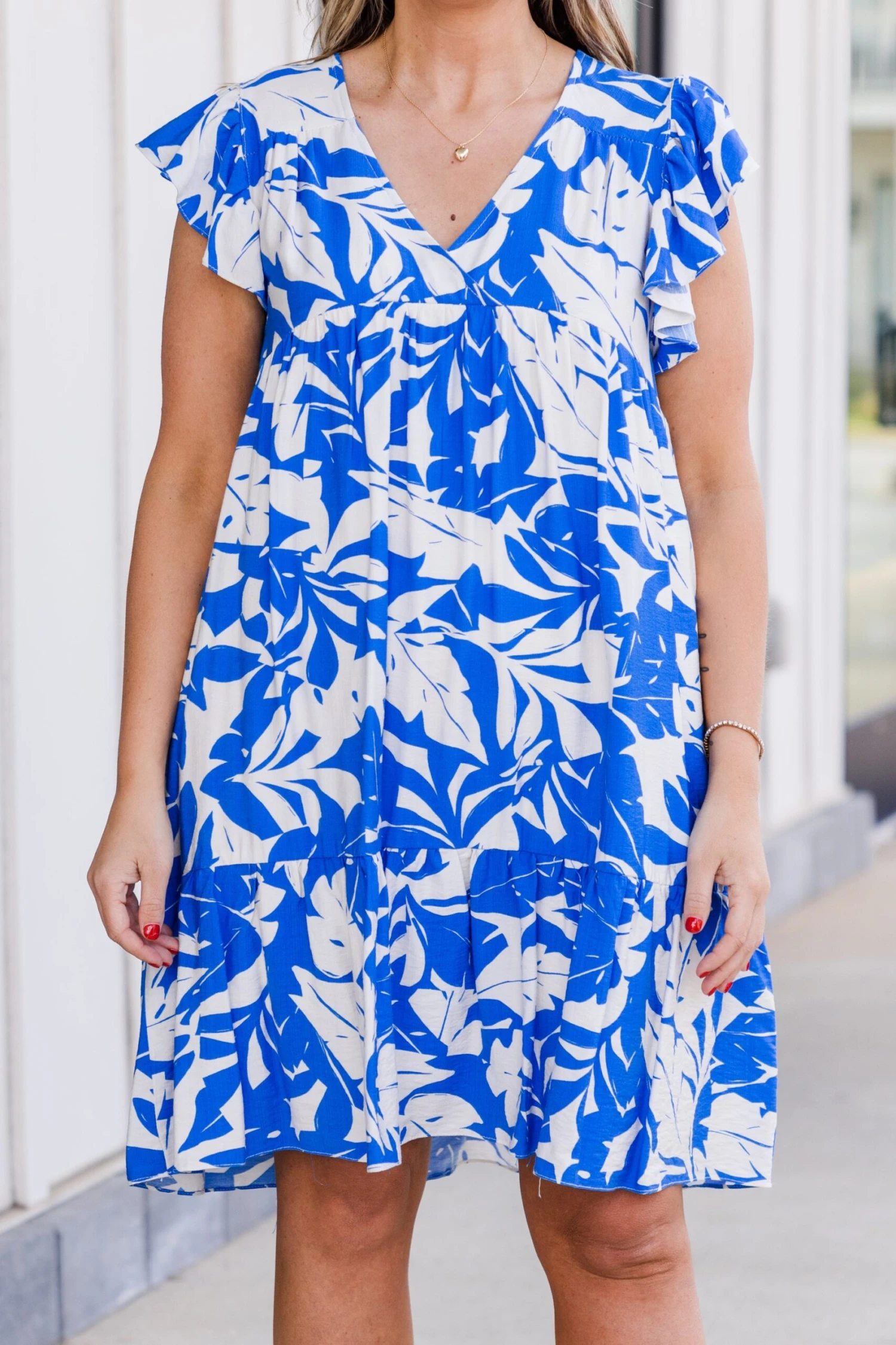 Next Big Move Dress, Royal-Off White 8 Next Big Move Dress, Royal-Off White - Image 6