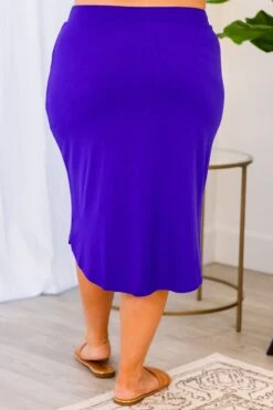 Nice And Comfortable Skirt, Bright Blue -Chic Soul Store NiceAndComfortableSkirt BrightBlue 7