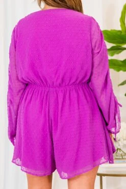 Night Lights Romper, Berry -Chic Soul Store NightLightsRomper Berry