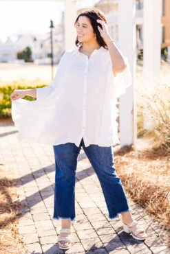 No Mirage Here Top, White -Chic Soul Store NoMirageHereTop White2