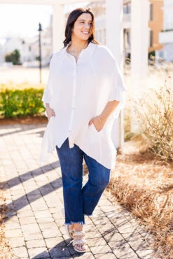 No Mirage Here Top, White -Chic Soul Store NoMirageHereTop White3