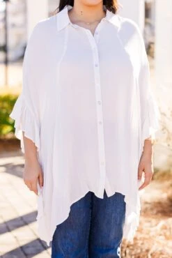 No Mirage Here Top, White -Chic Soul Store NoMirageHereTop White5