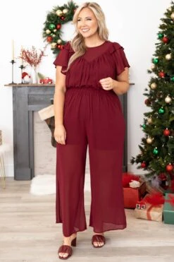 No Ordinary Day Jumpsuit, Wine 10 No Ordinary Day Jumpsuit, Wine -Chic Soul Store NoOrdinaryDayJumpsuit Wine 0361