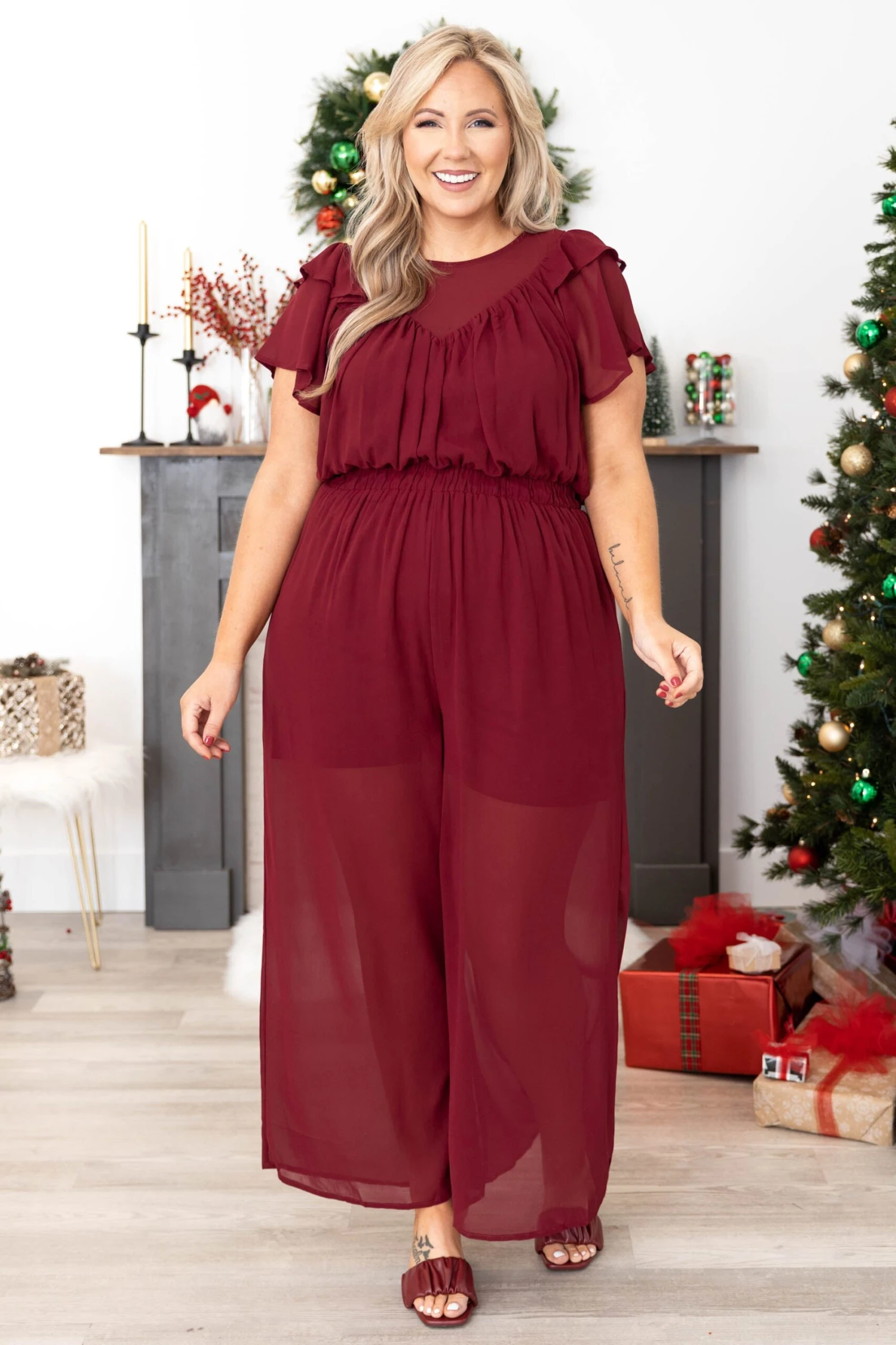 No Ordinary Day Jumpsuit, Wine 3 No Ordinary Day Jumpsuit, Wine