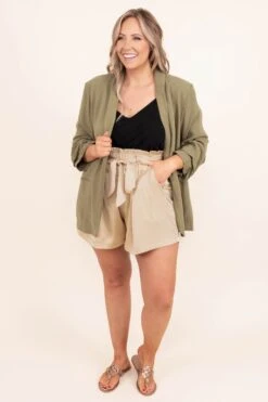 Not So Basic Shorts, Natural -Chic Soul Store NotSoBasicShorts Natural 9150
