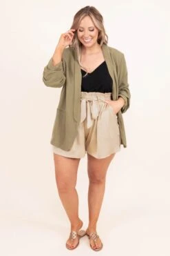 Not So Basic Shorts, Natural -Chic Soul Store NotSoBasicShorts Natural 9151