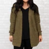 Not Too Late For Love Cardigan, Dusty Olive -Chic Soul Store NotTooLateForLoveCardigan DustyOlive 9932