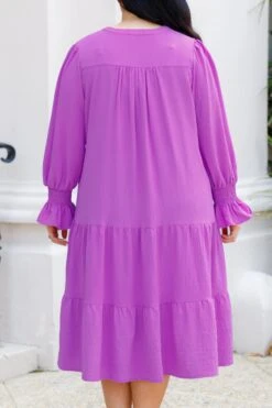 Not Too Much Dress, Purple -Chic Soul Store NotTooMuchDress Purple 1