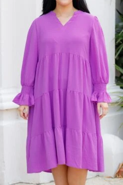Not Too Much Dress, Purple -Chic Soul Store NotTooMuchDress Purple 2
