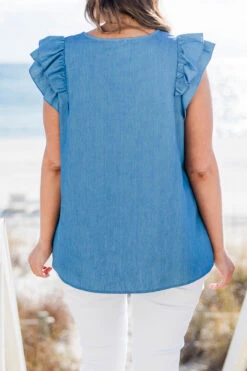 Nothing Comes Close Top, Light Blue -Chic Soul Store NothingComesCloseTop LightBlue