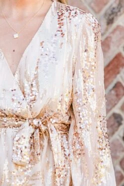 Now I Know Dress, Champagne -Chic Soul Store NowIKnowDress Champagne 4