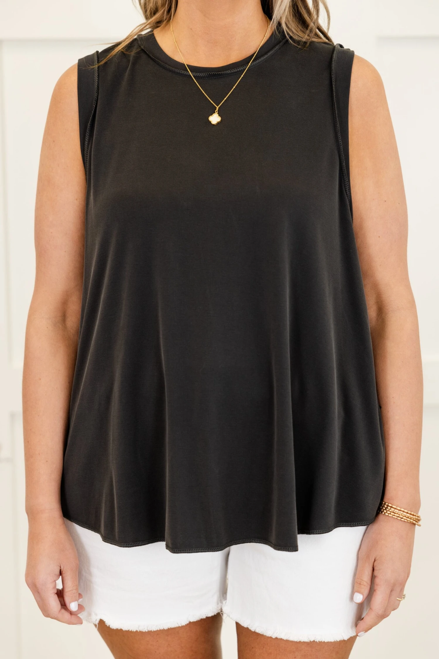 Now Let's Talk Tank, Black 7 Now Let's Talk Tank, Black - Image 5