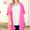 Oahu Walks Kimono, Hot Pink -Chic Soul Store OahuWalksKimono HotPink 0057
