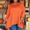 Ocean Waves Tunic, Rust 2 Ocean Waves Tunic, Rust -Chic Soul Store OceanWavesTunic Rust 6881