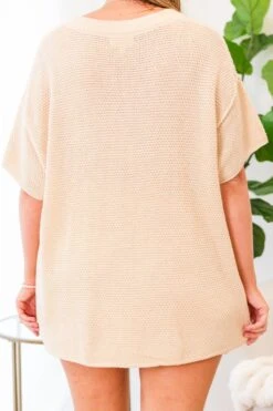 Off In Paradise Sweater Set, Beige -Chic Soul Store OffInParadiseSweaterSet Beige 5