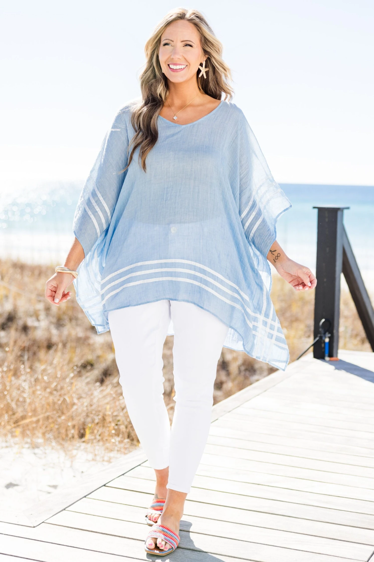 Oh Boy Tunic, Blue 5 Oh Boy Tunic, Blue - Image 3