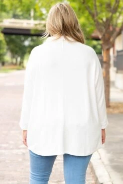 Oh So Happy Top, White -Chic Soul Store OhSoHappyTop White 4548