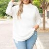 Oh So Happy Top, White 2 Oh So Happy Top, White -Chic Soul Store OhSoHappyTop White 4555