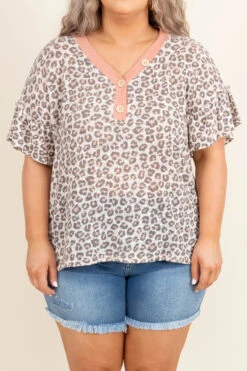On Edge Top, Blush-Charcoal 11 On Edge Top, Blush-Charcoal -Chic Soul Store OnEdgeTop Blush Charcoal 9268