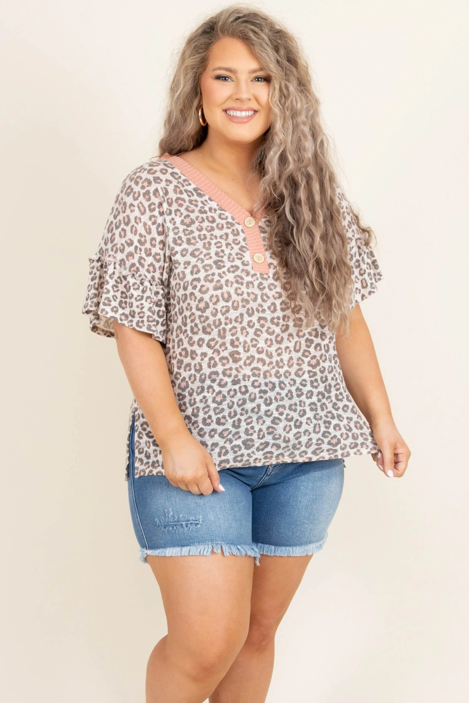 On Edge Top, Blush-Charcoal 3 On Edge Top, Blush-Charcoal