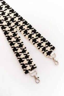 On Saturdays We Wear Houndstooth Beaded Purse Strap, Black -Chic Soul Store OnSaturdaysWeWearHoundstoothBeadedPurseStrap Black 2
