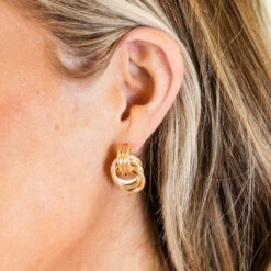On The Edge Earrings, Gold -Chic Soul Store OnTheEdgeEarrings Gold 4