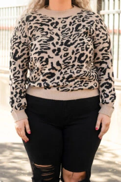 On The Hunt Sweater, Tan -Chic Soul Store OnTheHuntSweater Tan 8260