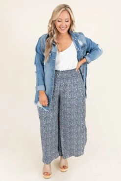 On The Patio Pants, Denim Blue -Chic Soul Store OnThePatioPants DenimBlue 9108